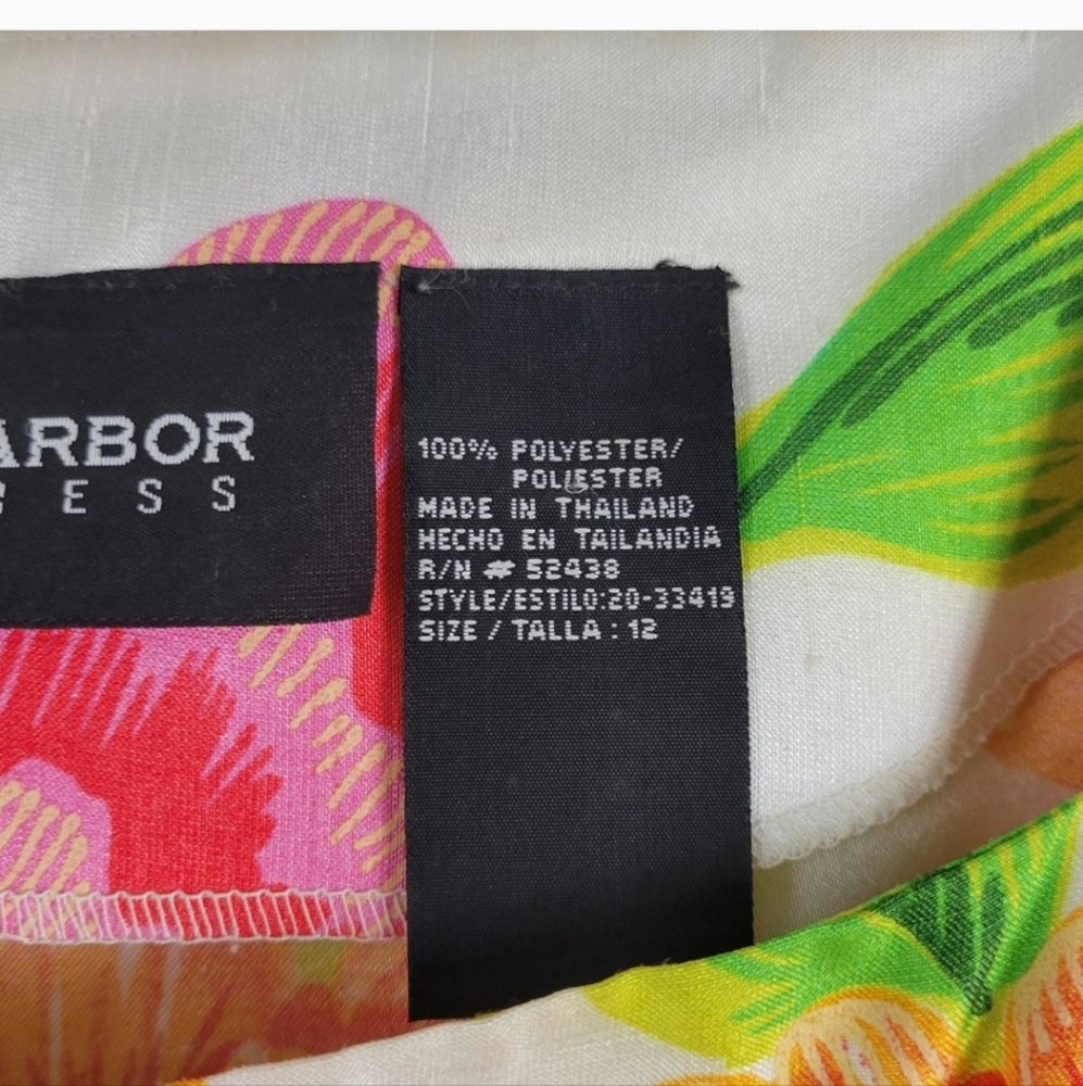 SAG HARBOR Tropical Floral 2 Piece Skirt and Top Set Vintage Size 12 - Picture 5 of 9